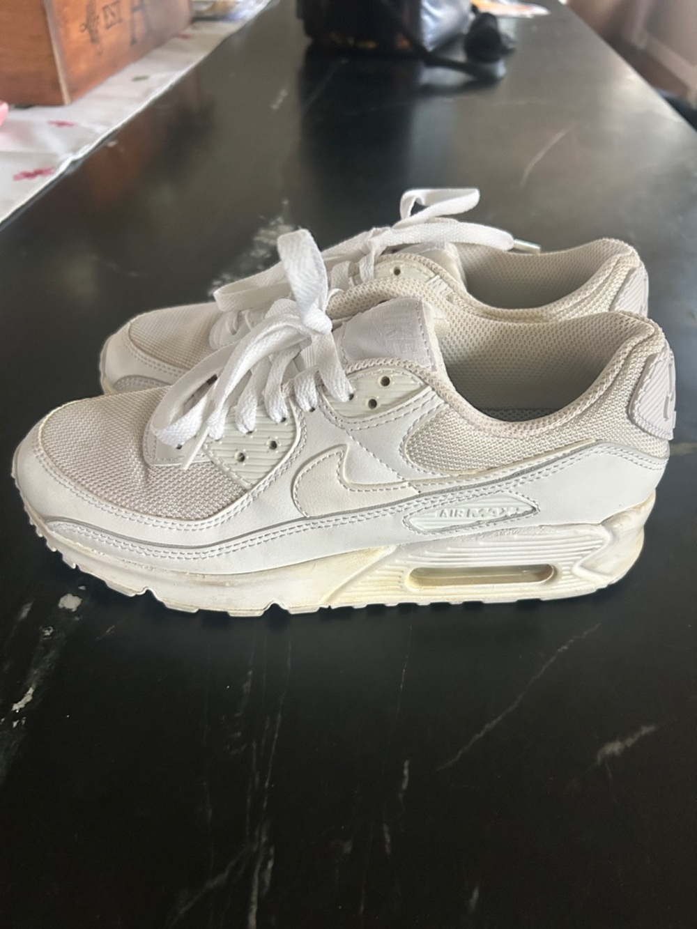 Nike Kids White Air Max Style Low-Top Sneakers